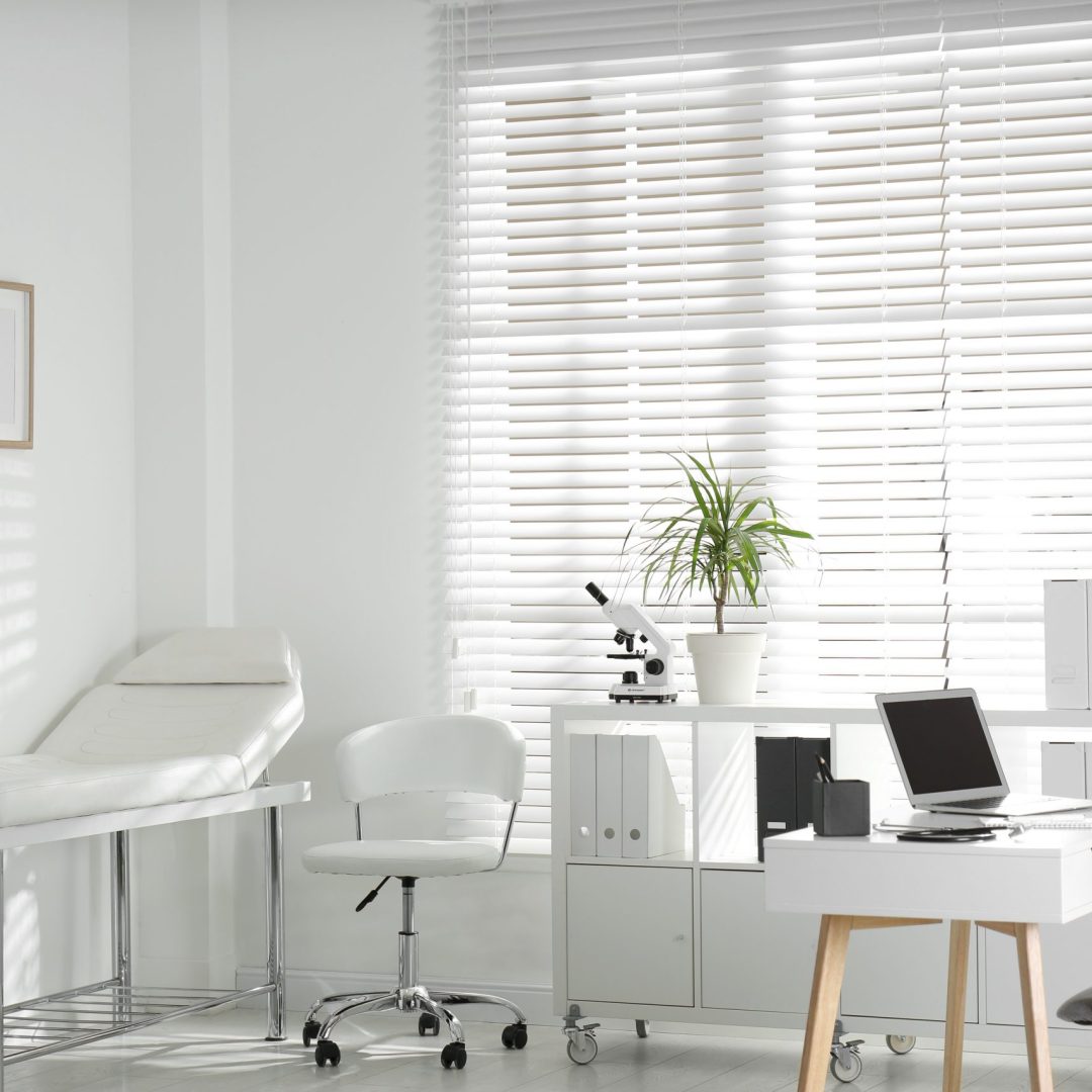 Doctor's office interior with modern workplace in clinic